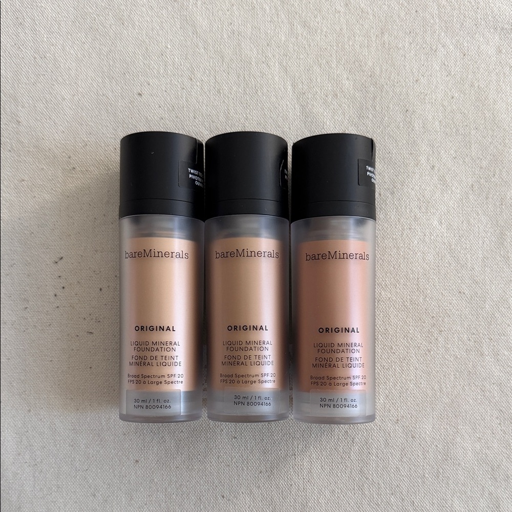 bareMinerals Original Liquid Mineral Foundation - 3 Shades (09, 12, 19)